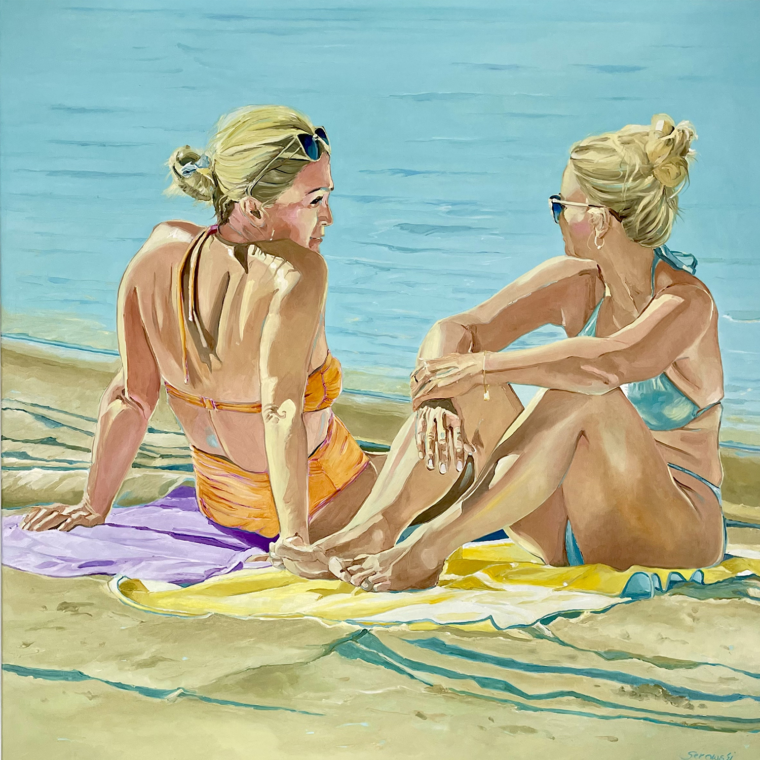 Gemälde Beach Talks III von Kirsten Serowski