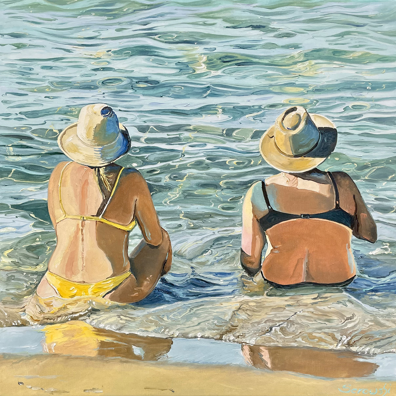 Gemälde Beach Talks von Kirsten Serowski