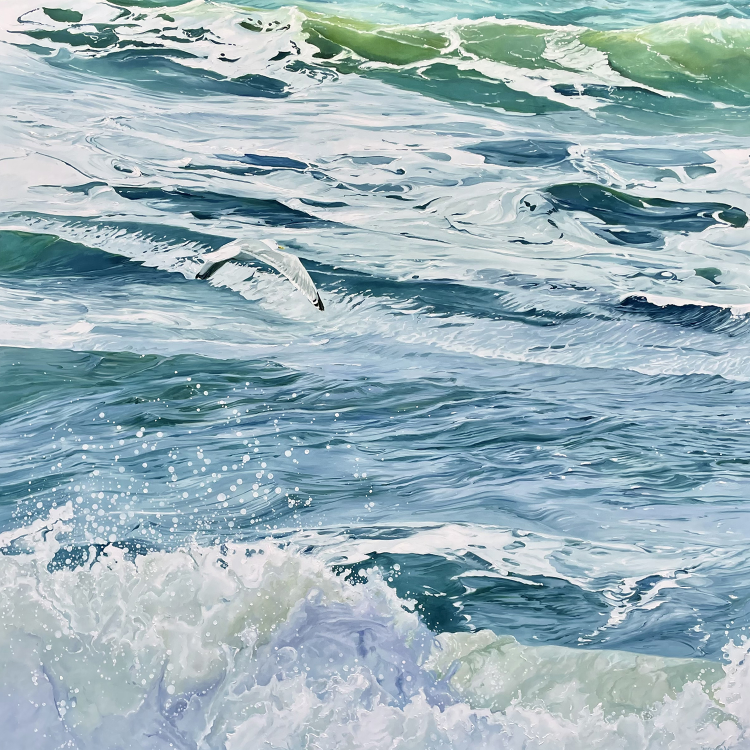 Gemälde Flying with waves von Kirsten Serowski