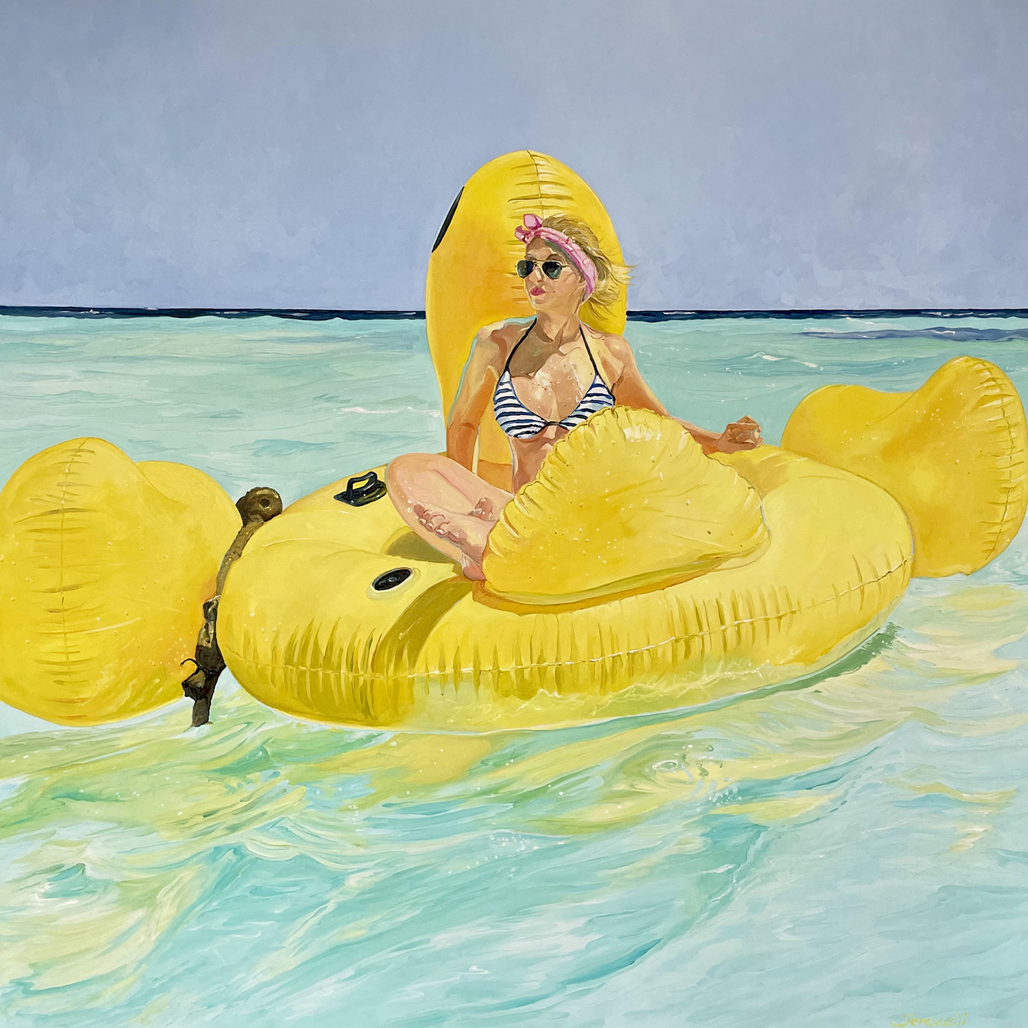 Gemälde Rubber duck chilling III von Kirsten Serowski